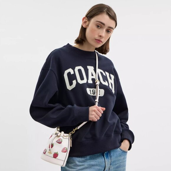 🍓Coach Mini Bucket Bag With Strawberry Print - Picture 4 of 9